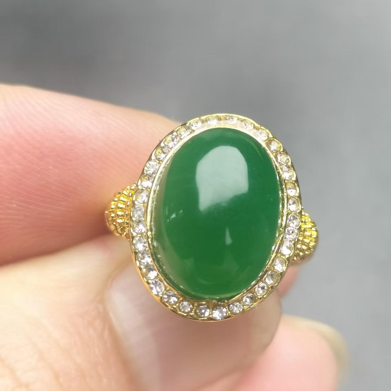 Women's adjustable geometric ring with colorful gemstone-style accent - Product view 9
