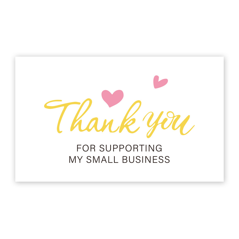 Modern coated paper thank-you cards in assorted color options - Product view 7