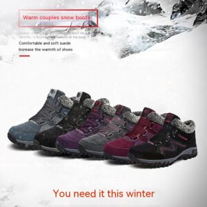Men's Plus-Size Fleece-Lined Winter Snow Boots