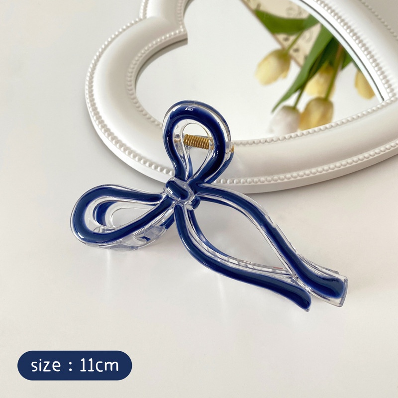 Korean-style bow jelly hair barrette for women in assorted colors - Product view 14