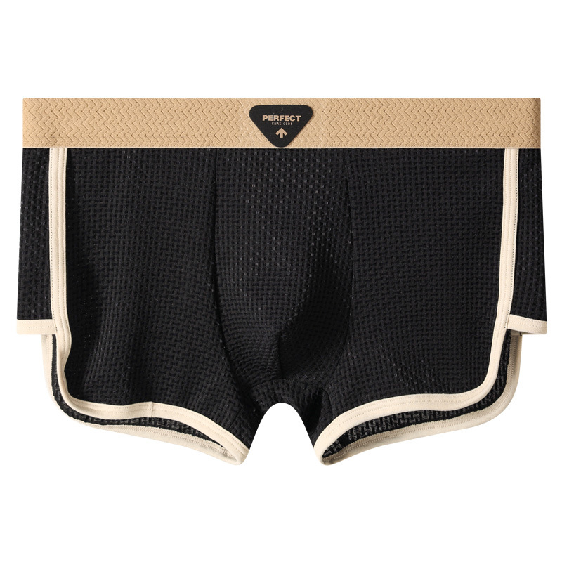 Men’s knitted nylon boxer briefs in a solid color or color-block style - Product view 10