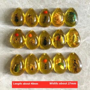 Blind box synthetic resin amber insect specimen with assorted insect designs - Main product view