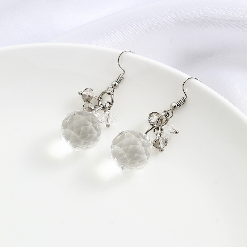 Round transparent resin geometric earrings in assorted colors - Product view 7
