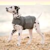Heather gray dog anxiety jacket warm vest - Main product view