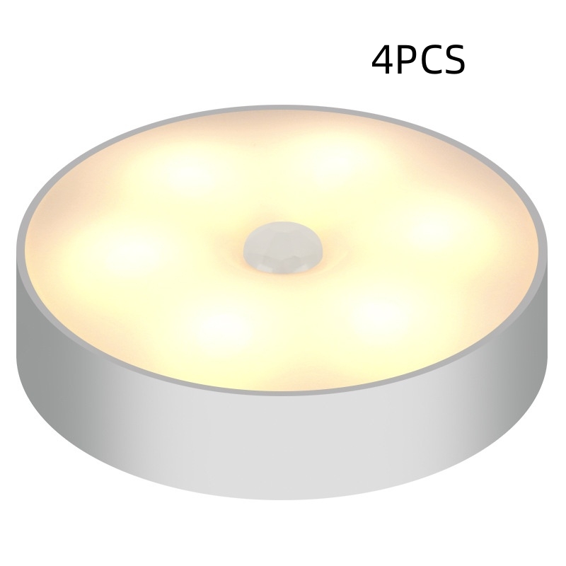 Round magnetic motion sensor LED night lamp with built-in battery - Product view 5