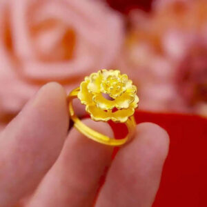 Ring Female Special-interest Design Rich Flower Tail - Main product view