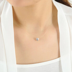 Mermaid Tears Transparent Invisible Fish Line Necklace - Main product view