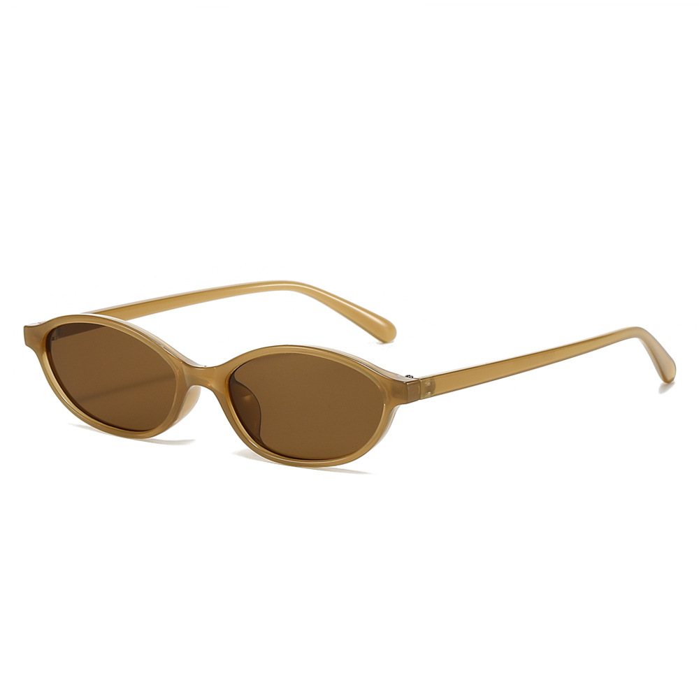Oval small-frame fashion sunglasses with colored lenses - Product view 5