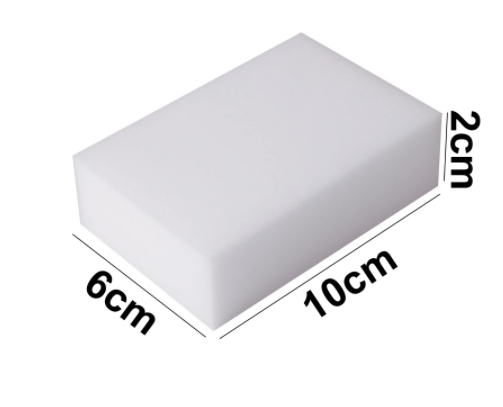 100-pack white melamine cleaning sponges for household surfaces - Product view 3