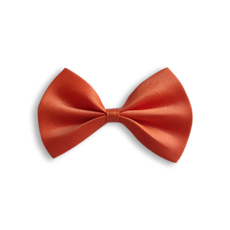 Simple solid-color bow pet collar with adjustable neck range - Product view 3