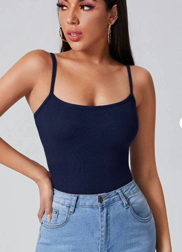 Women's solid color rib-knit halter crop top in white - Product view 5