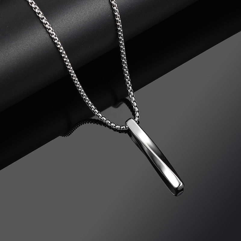 Unisex cross pendant necklace with silver, gold and black style options - Product view 6