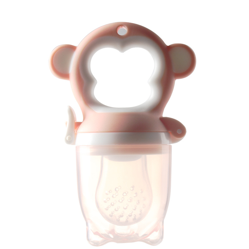 Soft silicone baby teether with banana-shaped toothbrush design - Product view 3