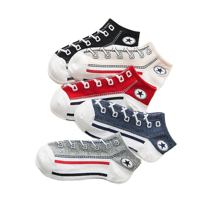 Breathable combed cotton boat socks in assorted colors - Product view 6