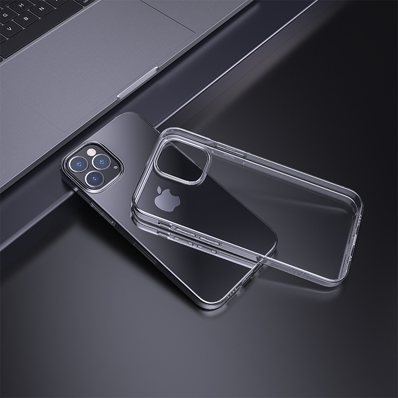 Clear transparent TPU phone case with raised camera edges - Main product view