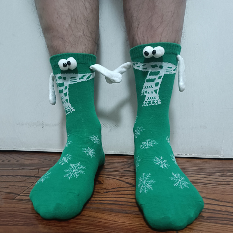 Halloween animal-pattern hand socks with magnetic suction handle - Product view 1