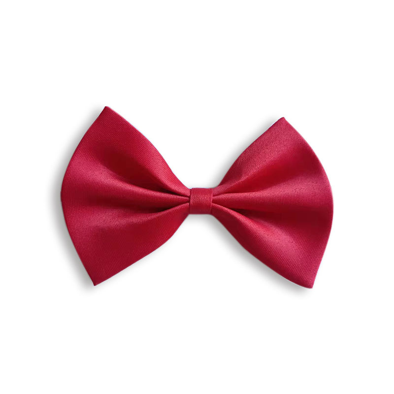 Simple solid-color bow pet collar with adjustable neck range - Product view 4