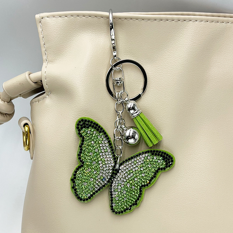Butterfly tassel keychain and bag charm in a selected color - Product view 9