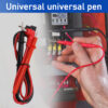 Universal black and red multimeter test lead cable with hard-rod pen design - Main product view
