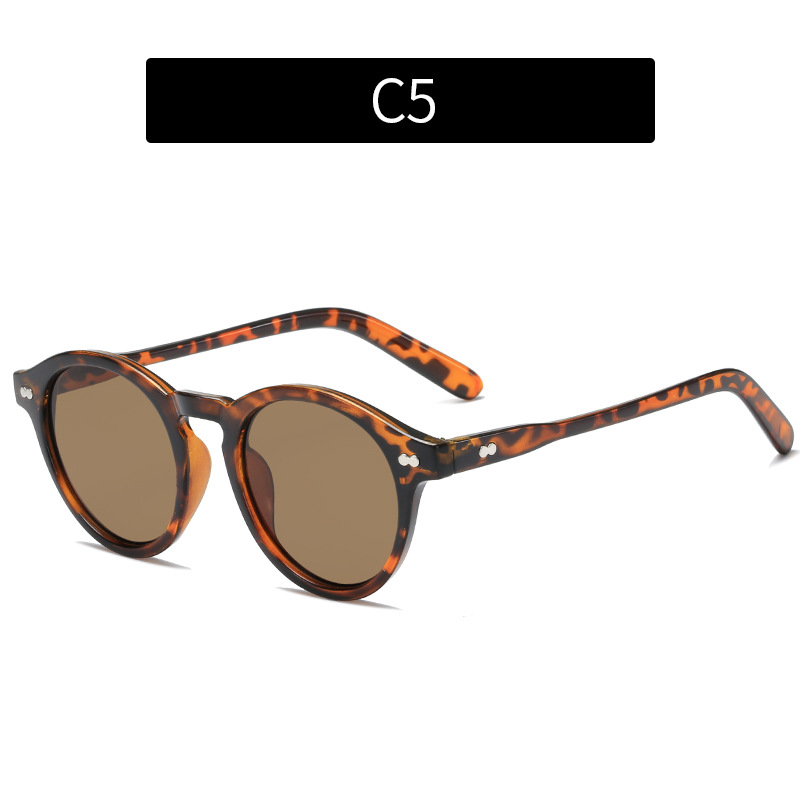 Vintage round frame sunglasses with UV400 resistance - Product view 8