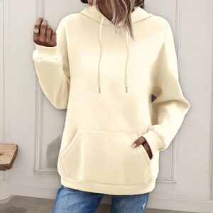 Women's loose-fit long-sleeve pullover hoodie - Main product view