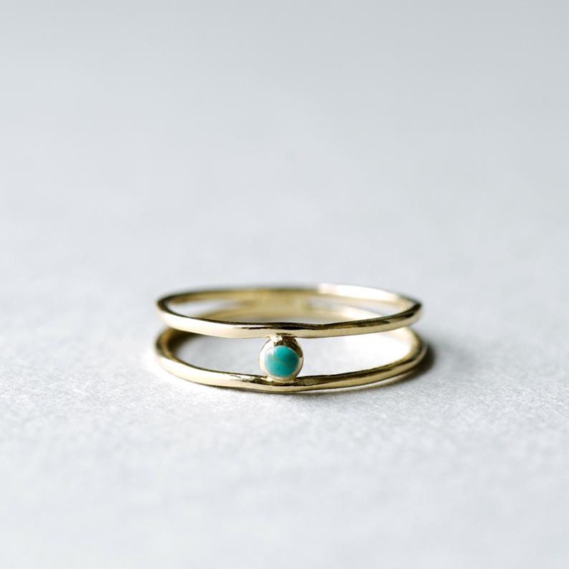 Creative Turquoise Minimalist Fashion Ring - Main product view