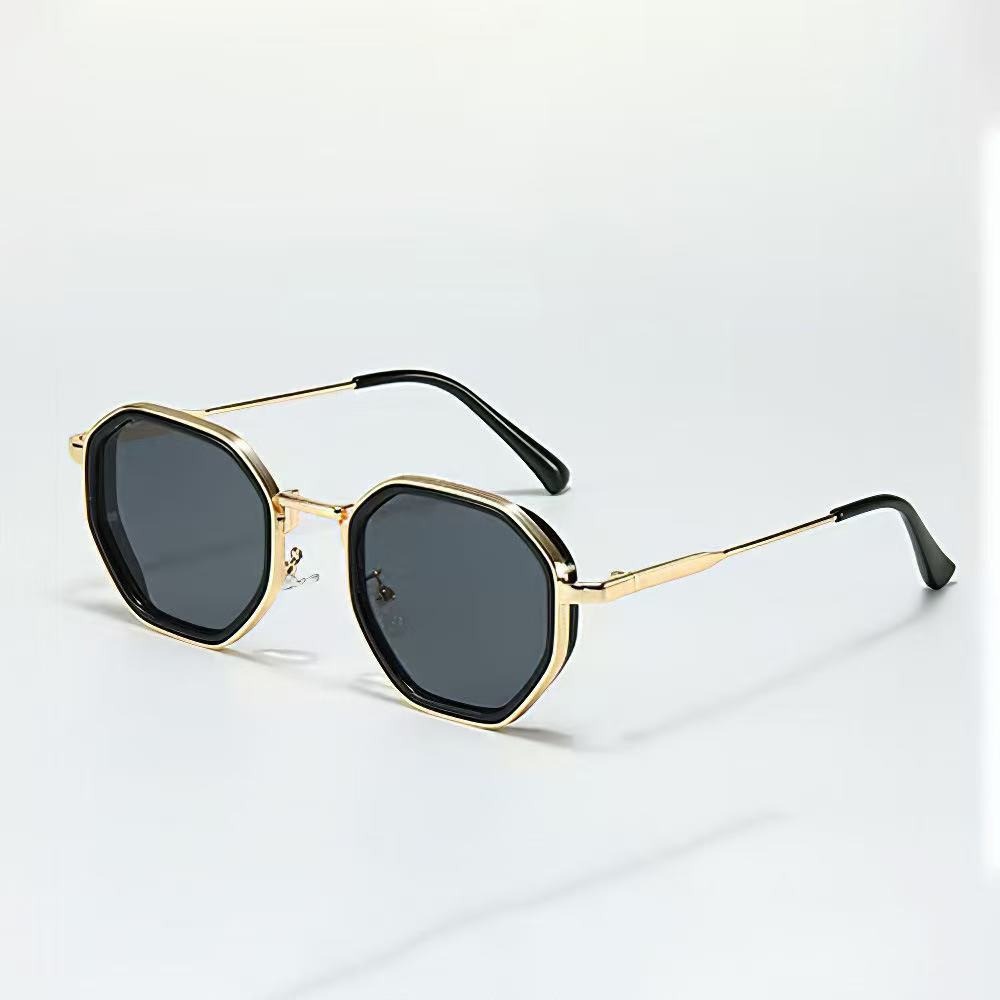 Men’s steampunk double-beam sunglasses with alloy frame - Product view 10
