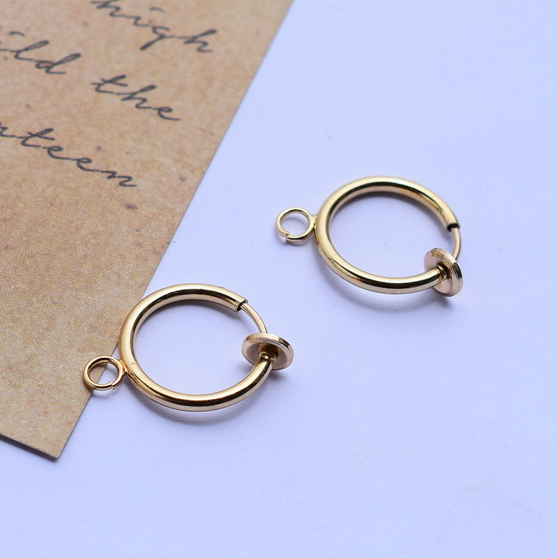 DIY Earrings Accessories Anti-allergic Copper Plated Ear Hooks - Product view 9 DIY copper-plated earring hook and stud components - Product view 9