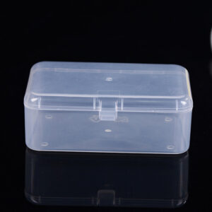 Transparent rectangular plastic storage box - Main product view