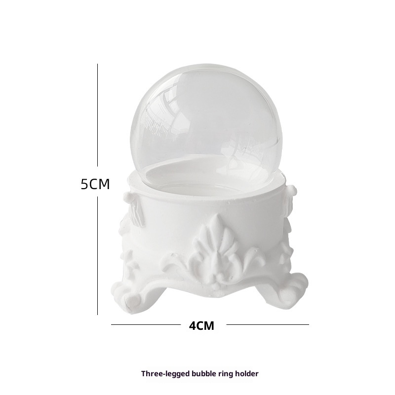 Decorative plaster jewelry display stand for earrings and rings - Product view 4