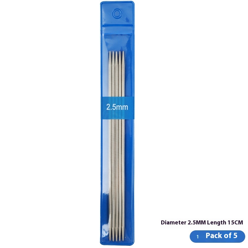Five-piece stainless steel sweater knitting needle set in assorted sizes - Product view 7