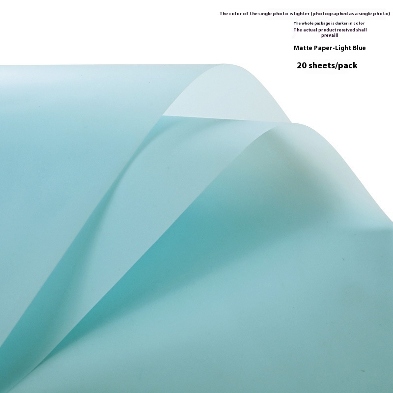 Soft light printed cellophane flower wrapping paper in a selected color - Product view 24