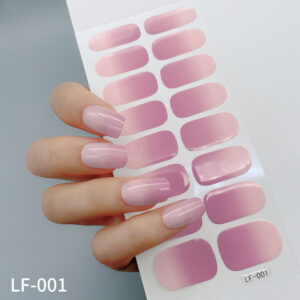Full nail art sticker sheet with solid colors and decorative manicure patterns - Main product view