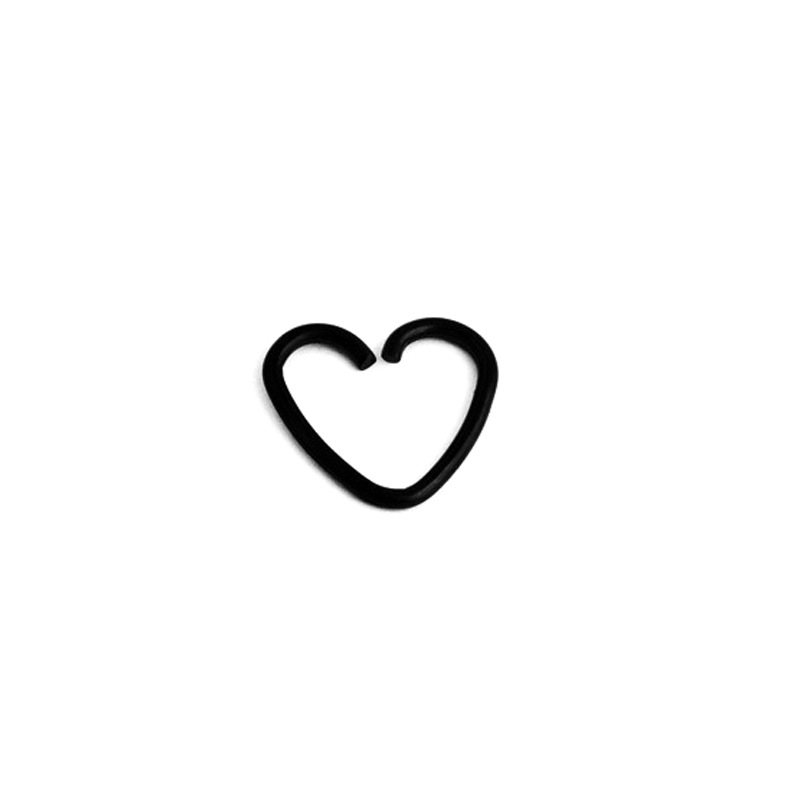 Small heart-shaped metal stud earrings in assorted colors - Product view 4
