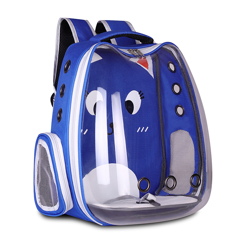 Hard-shell pet backpack for cats and small dogs with a cartoon pattern - Product view 2