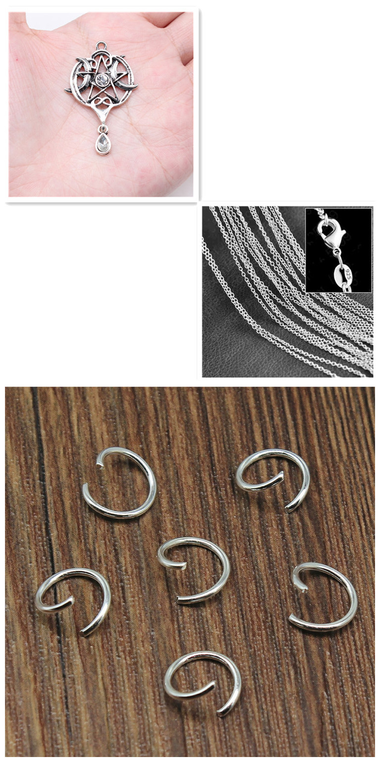 DIY jewelry-making iron ring and pendant accessories in assorted finishes - Product view 4