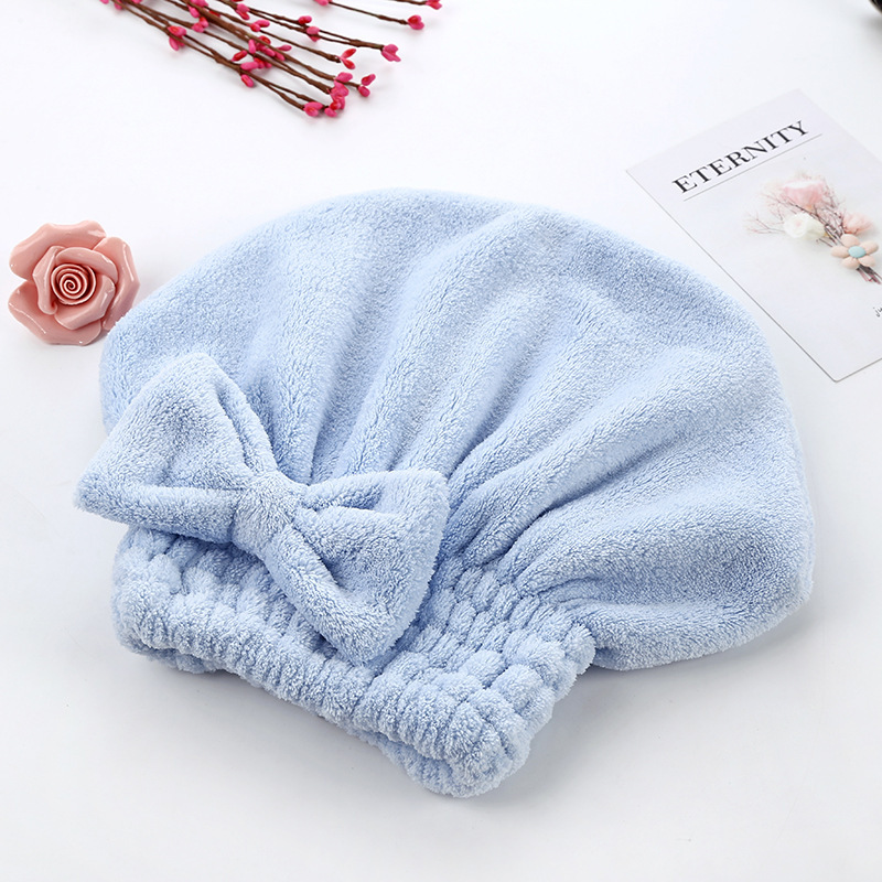 Coral fleece hair drying bath cap for women - Product view 6