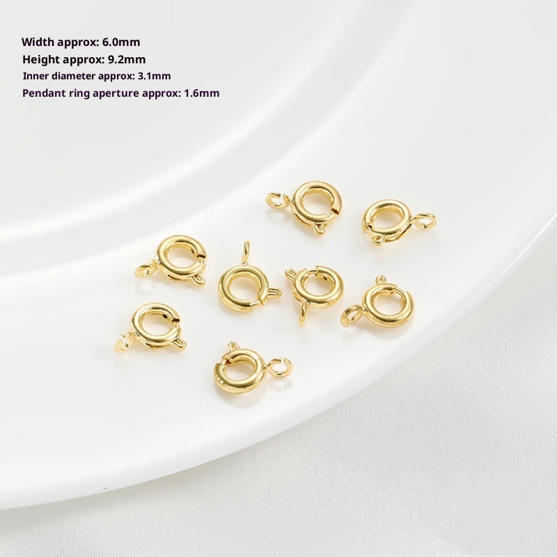 6mm gold-plated lobster clasp for DIY jewelry making - Product view 4