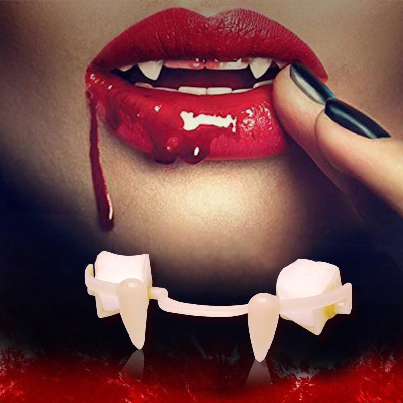 Retractable plastic vampire fangs Halloween costume prop - Product view 3