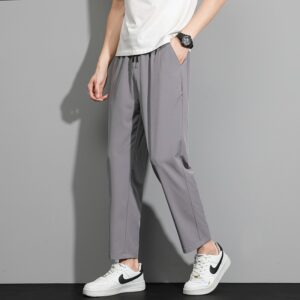 Men's relaxed-fit wide-leg drawstring trousers - Main product view