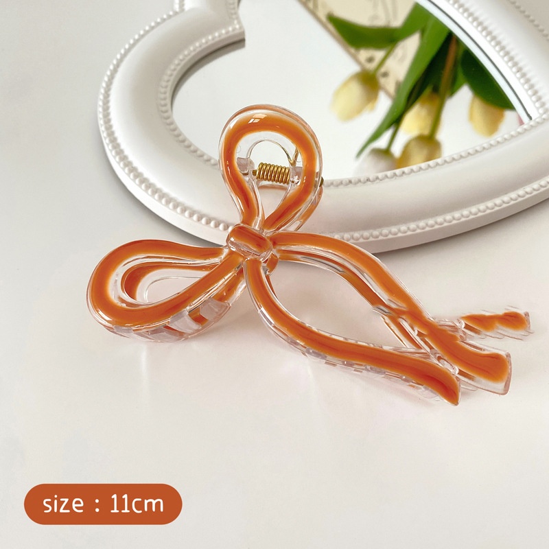 Korean-style bow jelly hair barrette for women in assorted colors - Product view 1