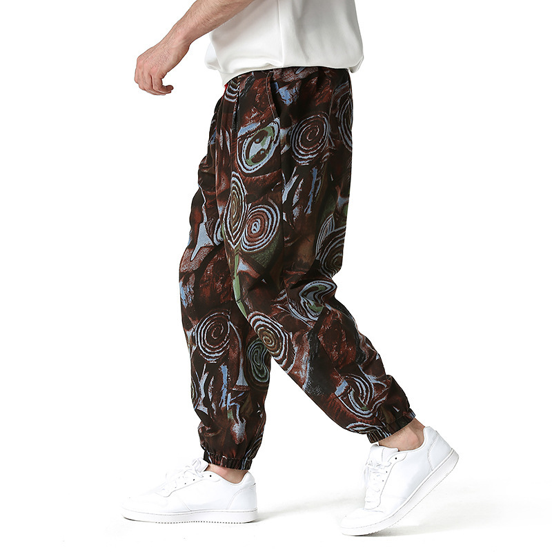Men’s casual cotton bloomers trousers with a mid waist and tapered leg - Product view 19