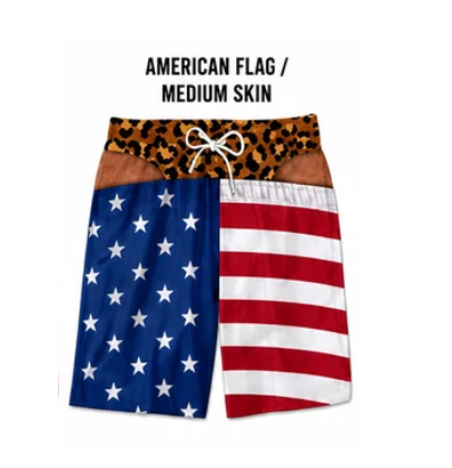 Men's printed pattern casual shorts in polyester fiber - Product view 3