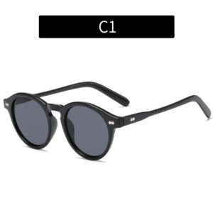 Vintage round frame sunglasses with UV400 resistance - Main product view
