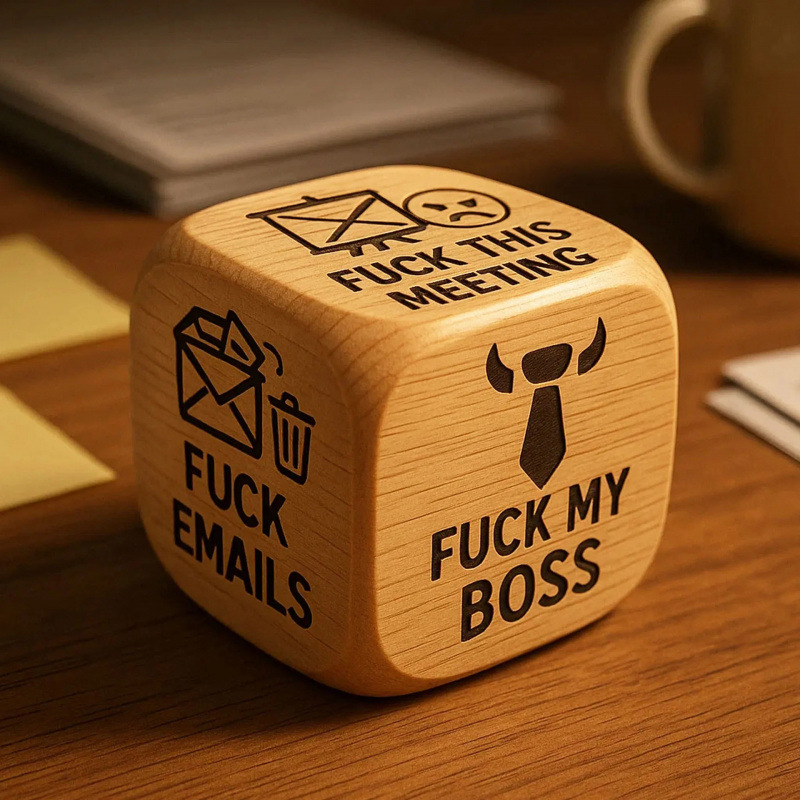 handmade wooden decision die for tabletop games and creative activities - Product view 12