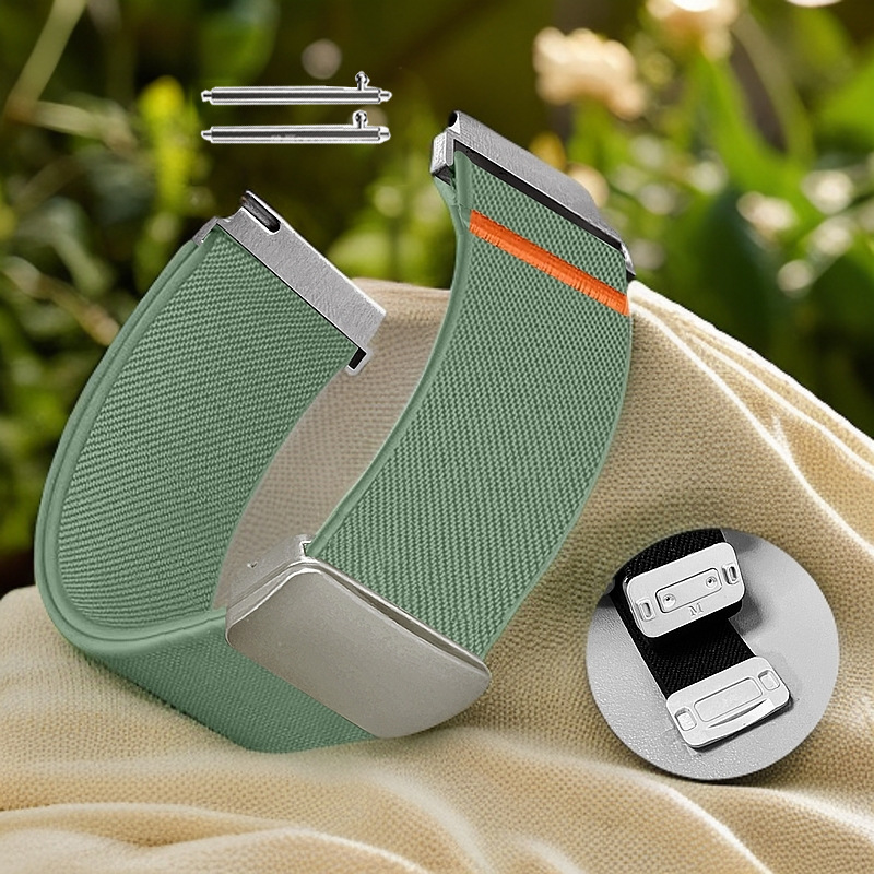 Plain-weave magnetic nylon watch strap - Product view 11