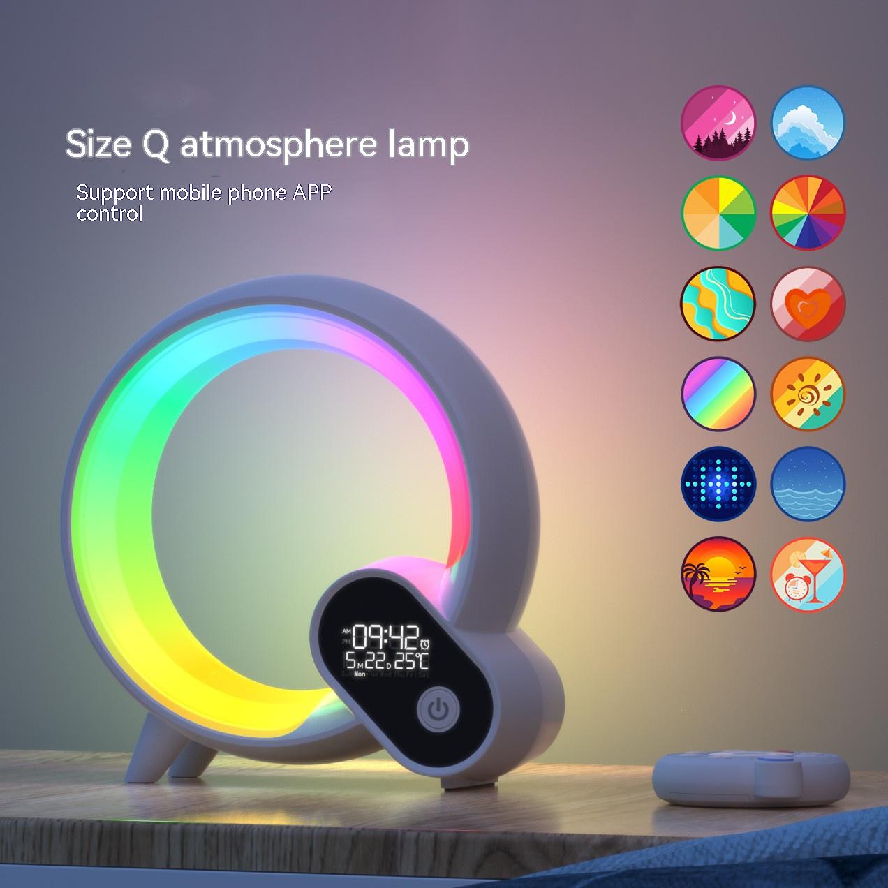 Q analog sunrise alarm clock with Bluetooth audio and colorful ambient light - Main product view
