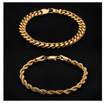 4mm twisted rope silver-plated bracelet in silver or gold - Product view 3