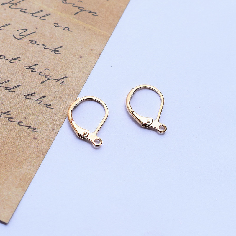 DIY Earrings Accessories Anti-allergic Copper Plated Ear Hooks - Product view 5 DIY copper-plated earring hook and stud components - Product view 5