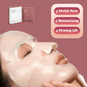 Box of four collagen facial sheet masks for hydrating skin care - Main product view